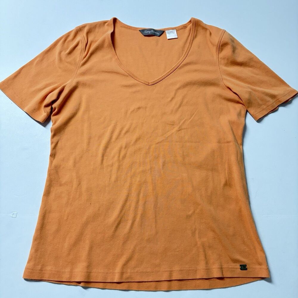 Tommy Bahama Women's Size Large ~ Orange ~ Pima Cotton ~ Top ~